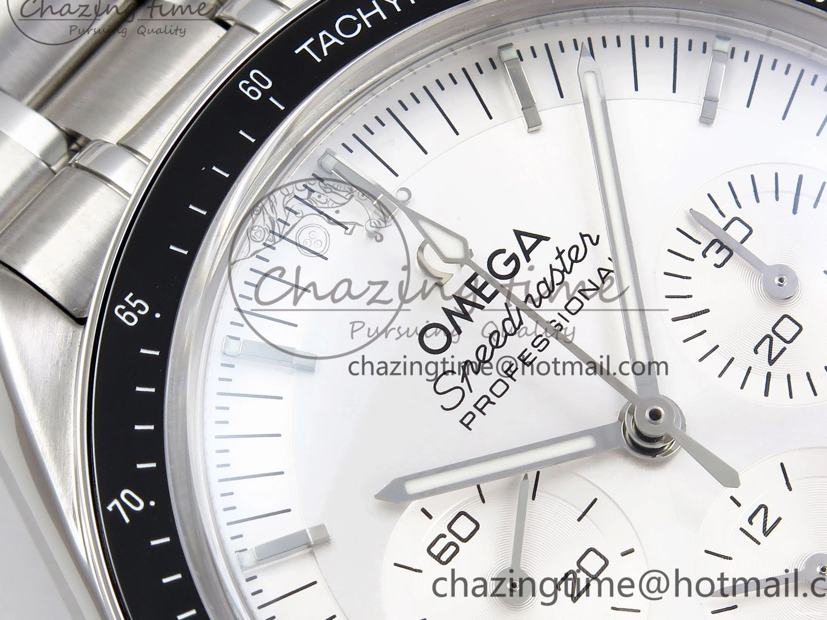 0302 Classic Speedmaster SS RMF Best Edition White Dial on SS Bracelet Lemania HW 7723